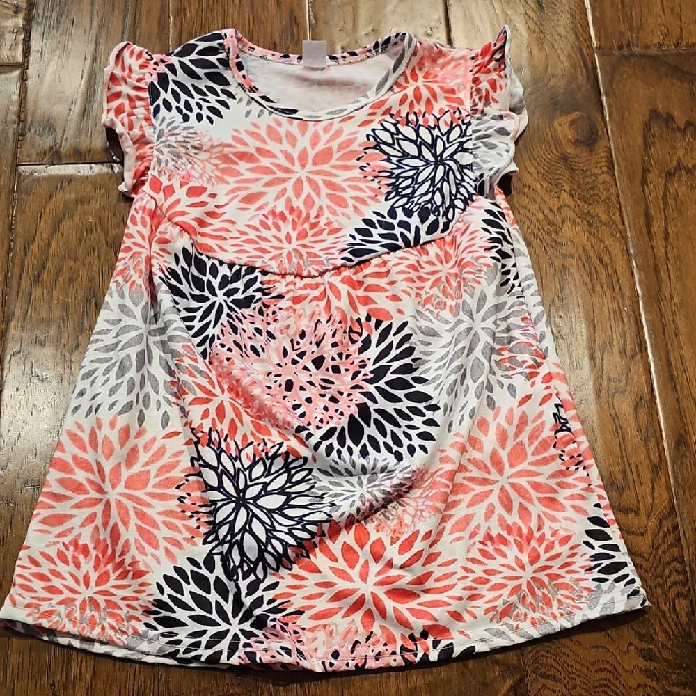 Girls Boutique Flutter Sleeve Dress Size Large 4/5